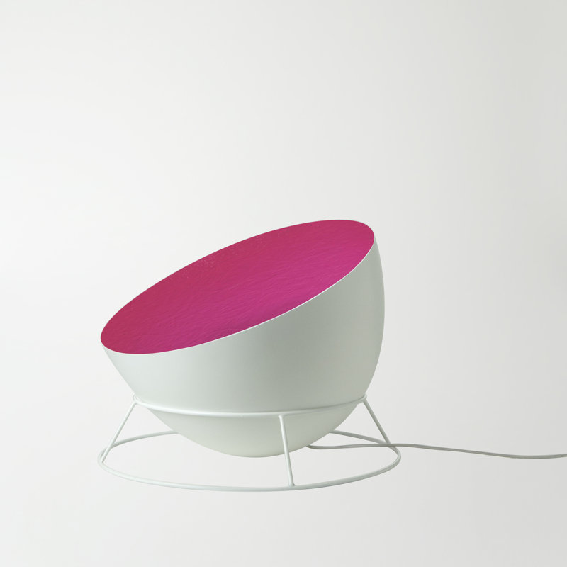 Luna 27.5cm Novelty Floor Lamp, White/Magenta, White