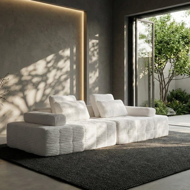 Canapé modulaire Boneless, Blanc