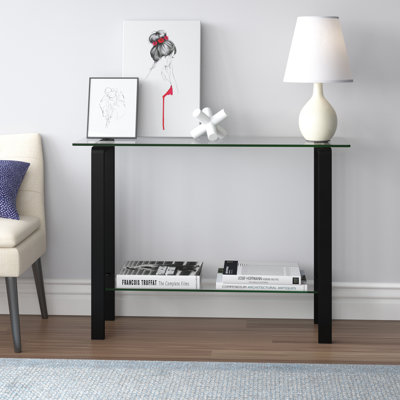 Advija 42'' Glass Top Console Table