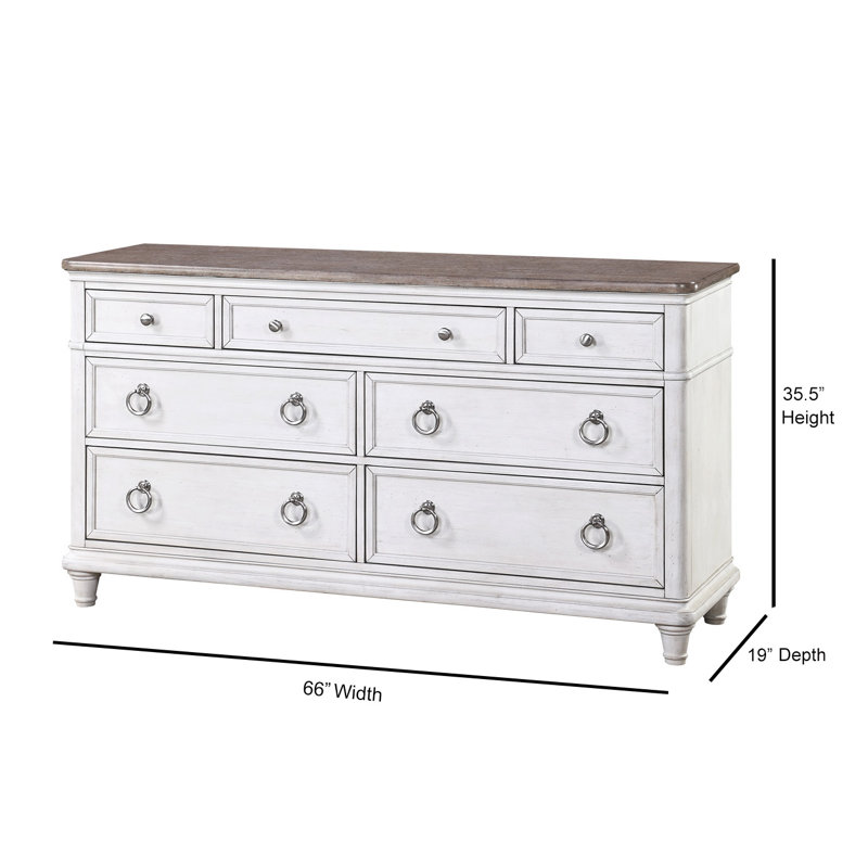 Commode double 7 tiroirs Sonoma