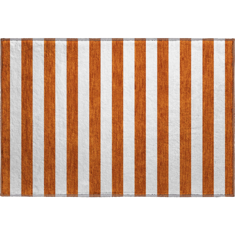 Premium Machine Washable Cerrito AMF528 Paprika Rug, Rectangle 1'8" x 2'6"