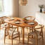 Table de salle à manger à rallonge en bois à finition rabattable pour petits espaces