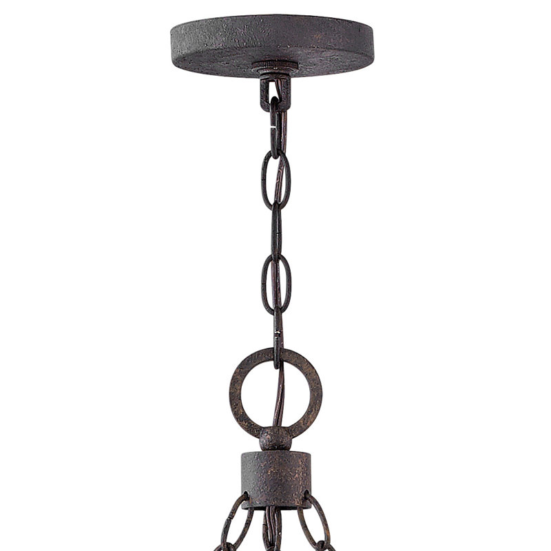 Sawyer 30" Nine-Light Outdoor Candle Chandelier - LEDs Included, Sequoia