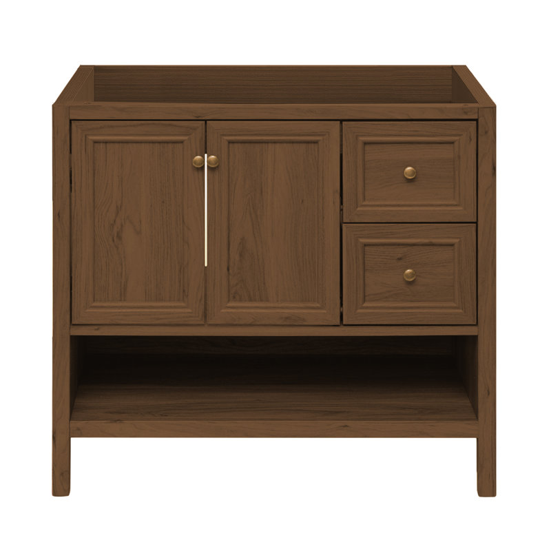 Château 36" Freestanding Bathroom Vanity Cabinet without Top Oak, Brown