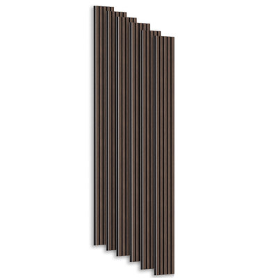 6 panneaux muraux acoustique cannelés en demi-cercle 93,9 po x 5,9 po pour décoration murale intérieure (paquet de 23,10 pieds carrés / paquet)