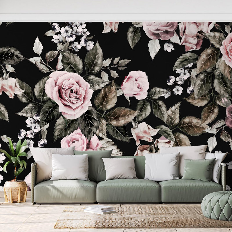 Peel & Stick Floral Border, 120" L x 144" W
