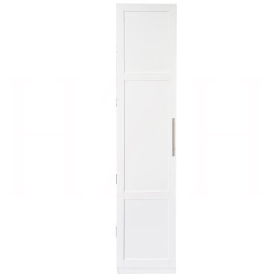 Blanc, autoportant, garde-manger, tablettes, garde-manger latéral, rangement multifonctionnel réglable