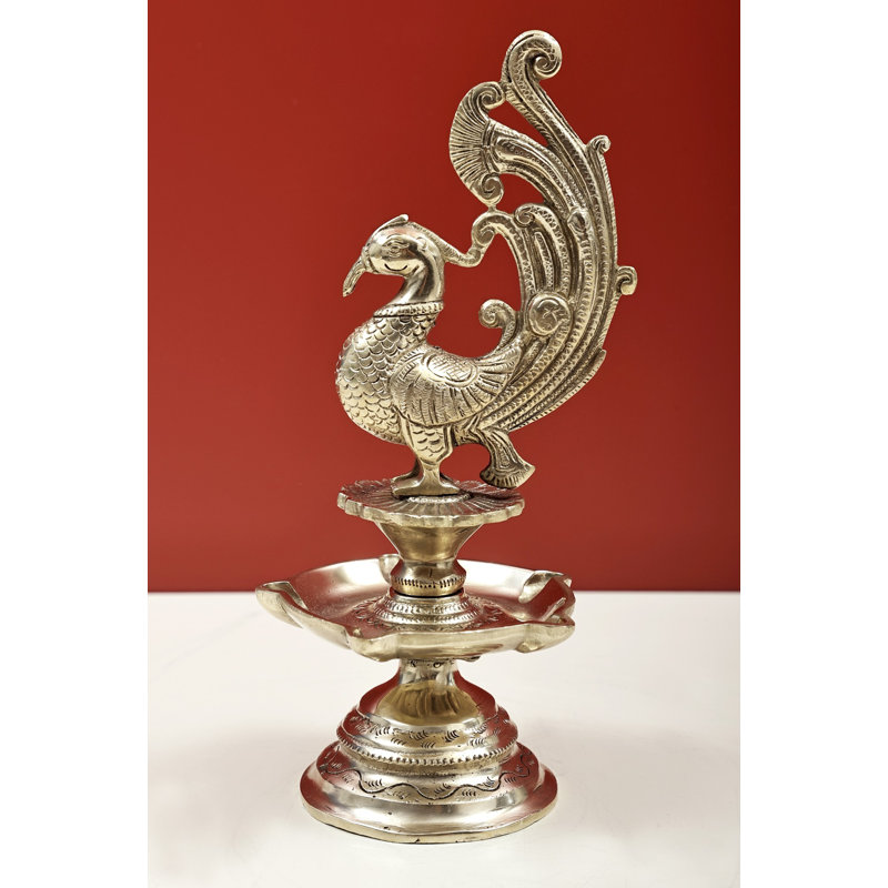 Lampe paon faite main 10 mèches 10 po
