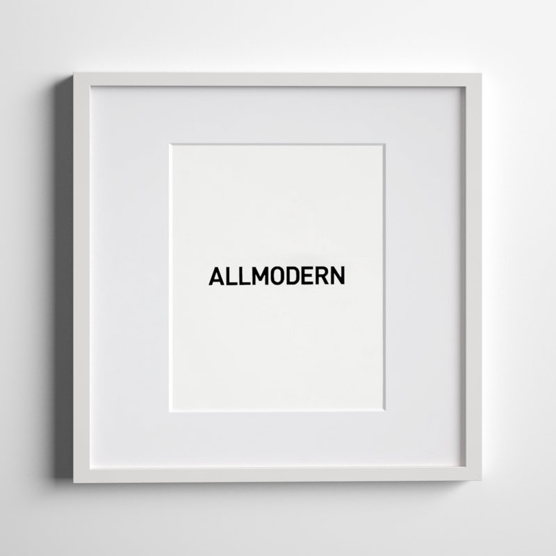 Capullo Wood Matte Picture Frame with Mat, 20" x 20", 11" x 14", White