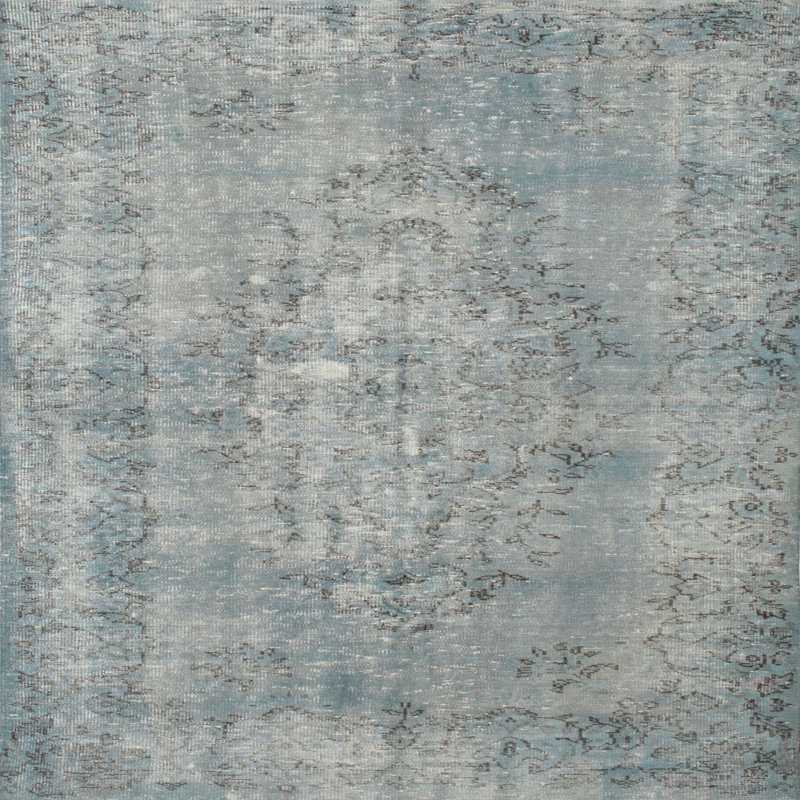 Tapis contemporain gris, Carré 8 pi