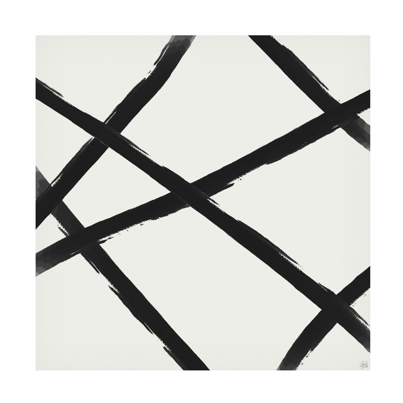 Abstract Straight Paint 2 On Canvas Print, H 14 po x l 14 po x P 2 po