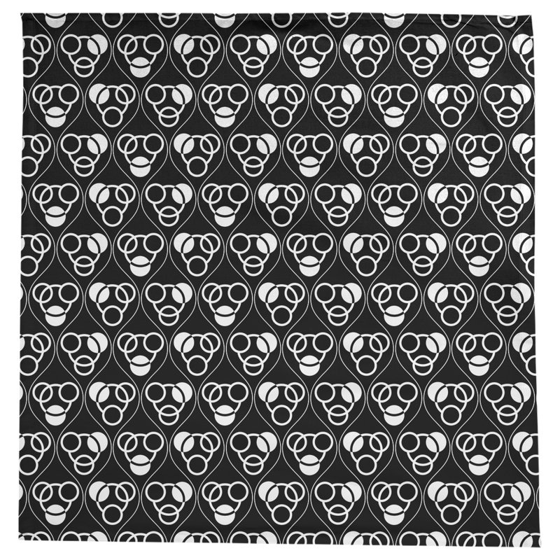 Classic Circles and Waves Tablecloth, Black