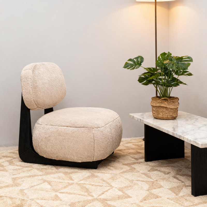 Fauteuil d'appoint rembourré Camel
