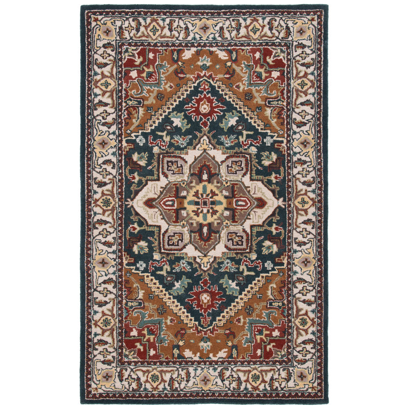 Parul Hand Tufted Wool Oriental Rug, Rectangle 3' x 5'