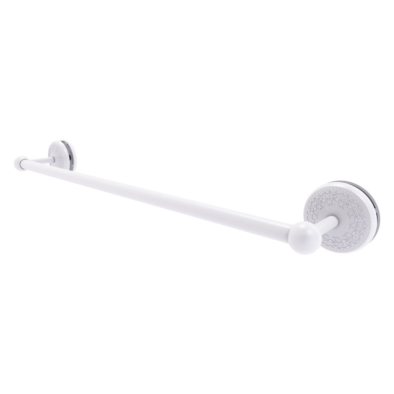 Barre à serviettes murale avec porte de douche Tilney, Blanc mat