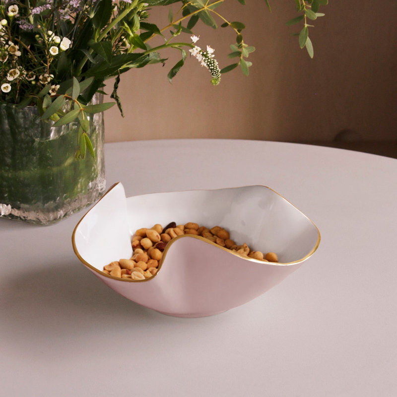Bol moyen Encanto Aries, Blanc / camélia, 8.25"