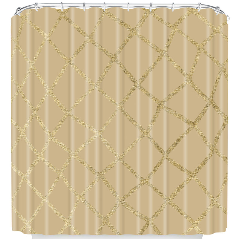 Rideau de douche simple, Crème