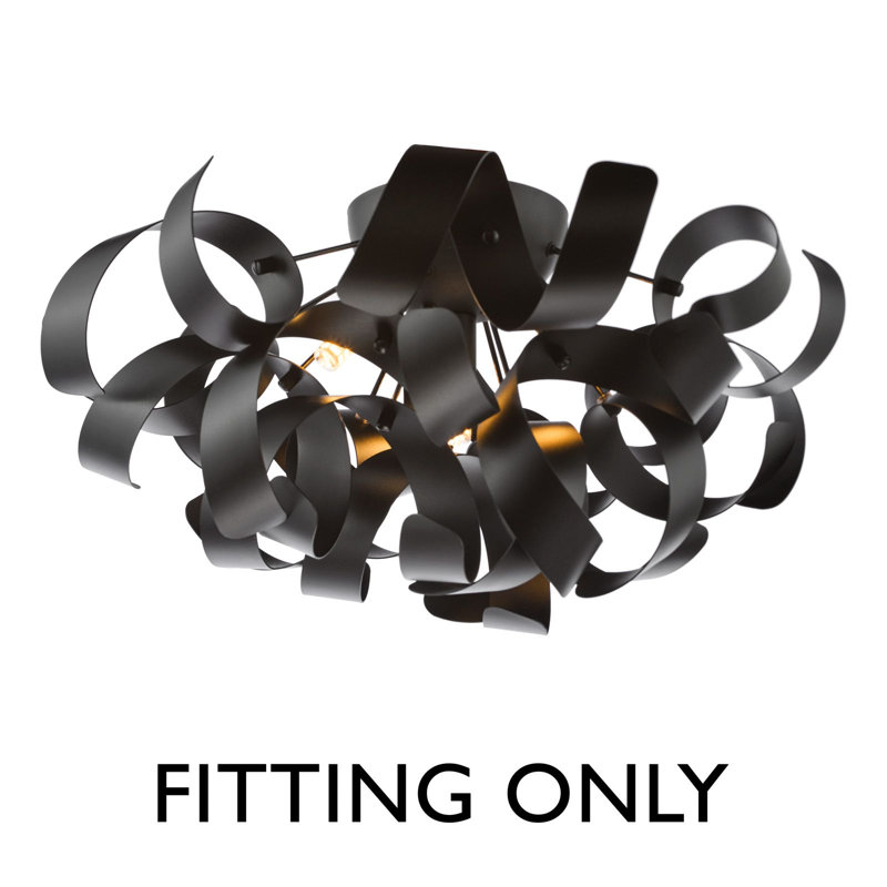 Flush Mount, Matt Black