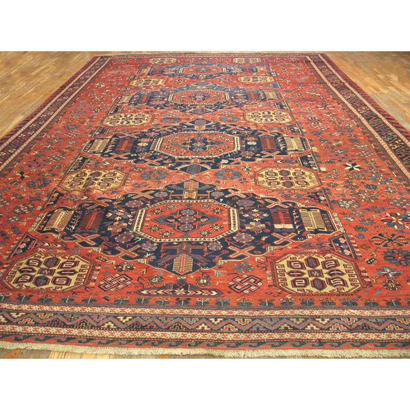 Rustic Tribal Antique Large Size Caucasian Soumak Flat Weave Rug