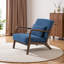 Chaise d'appoint Mid-Century moderne avec structure en bois, chaises de salon rembourrées avec coussin de taille, fauteuil de lecture pour véranda de chambre à coucher-1452453426-1452453438