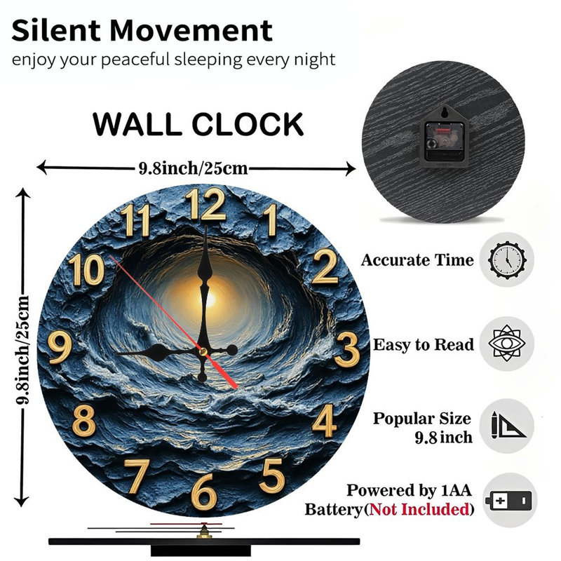 Ocean Wave Sunset Wall Clock