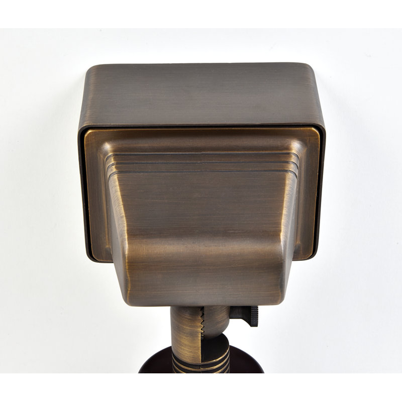 Robbie Antique Brass/Brown Low Voltage Metal Flood Light
