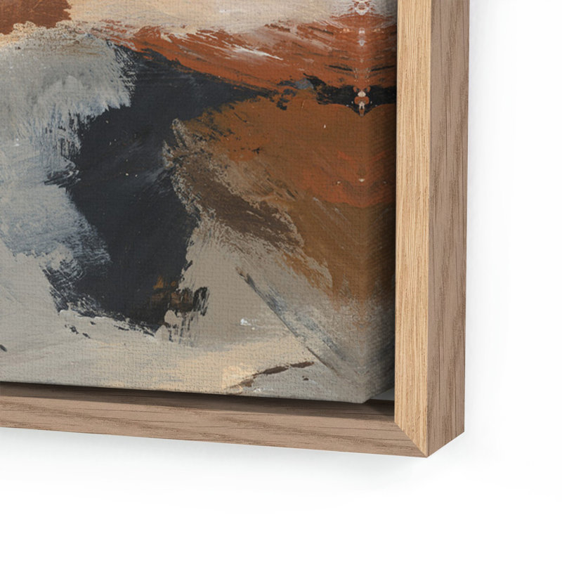 Desert No. 3 Painting by Melanie Biehle, White Oak Canvas Floater Framed, 48" H x 48" W