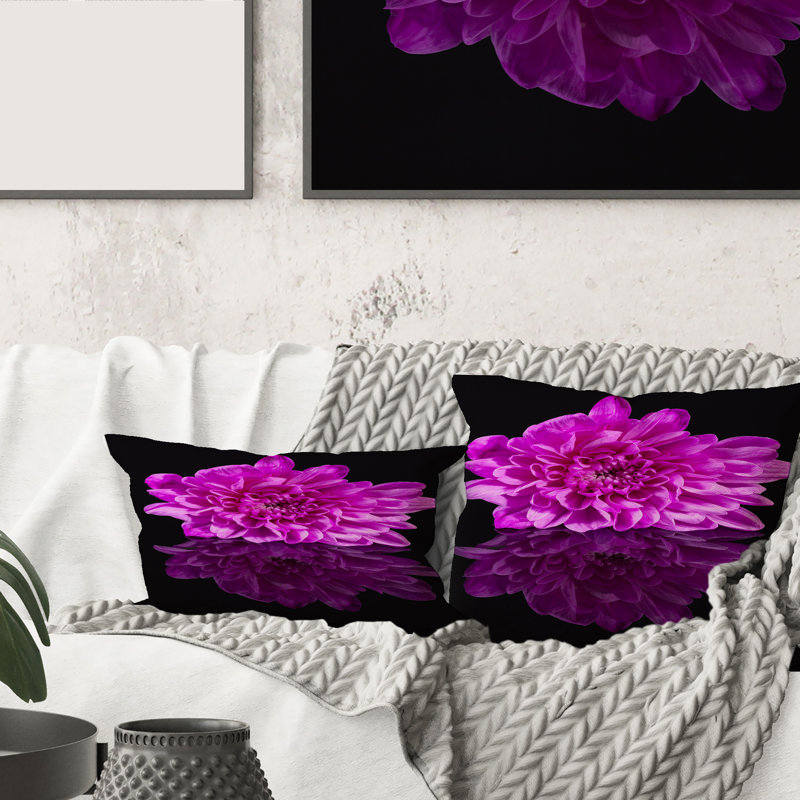 Floral Throw Pillow, 16" x 16"