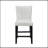 2Pc Counter Height Upholstered PU Chair With Footrest Chrome Nailhead Trim Pub Height-2005780955