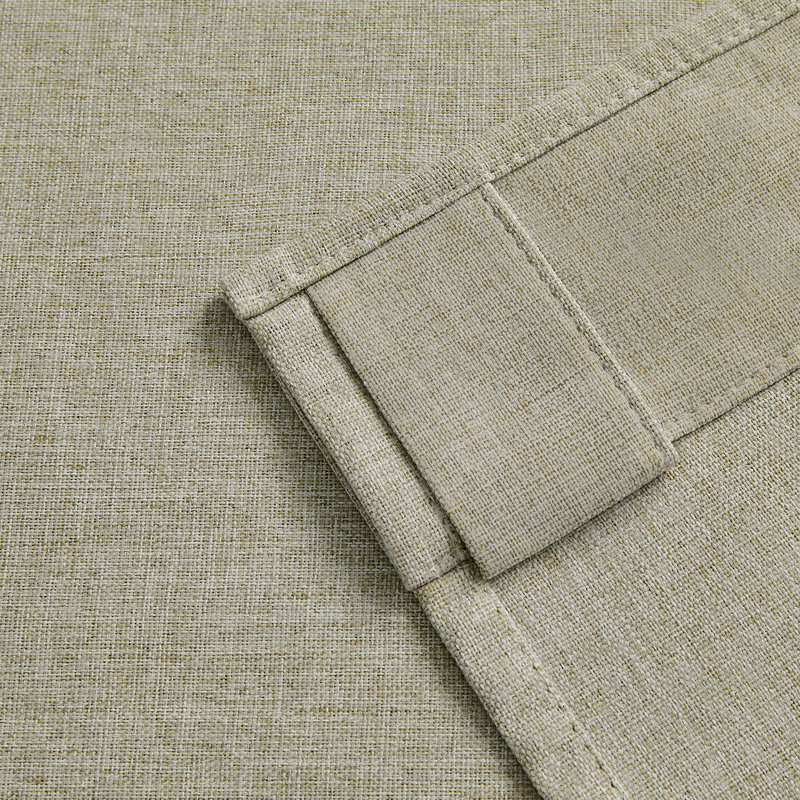 Ensemble de 2 panneaux de rideaux occultant 100% polyester Leming, L 52 po x L 84 po, Beige