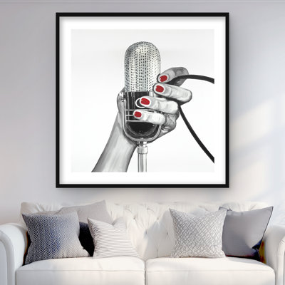 Sing your life - Musical Instrument Framed Matted Print