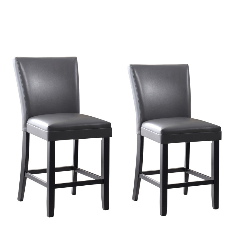 Tabouret de bar et de comptoir, Gris, Tabouret de comptoir (siège d'une hauteur de 24 p