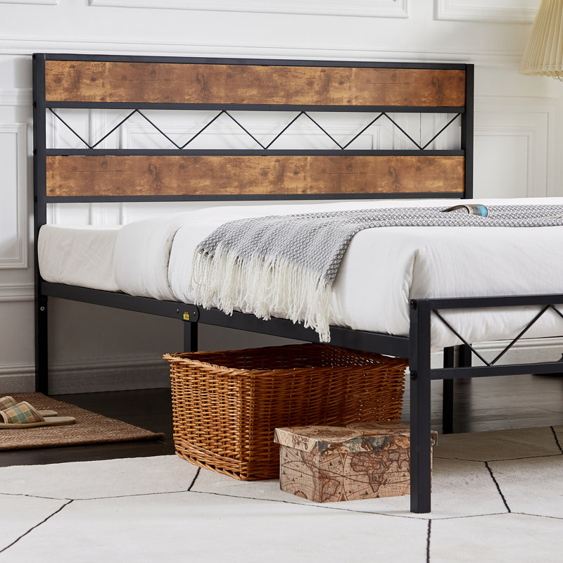 Igourdane Metal Piece Bedroom Set, Gray, Full
