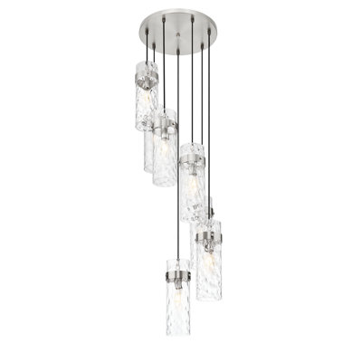 Lustre 7 lumières Magruder en nickel brossé Magruder