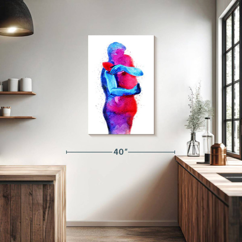Couple Hardie embrassant, H 36 po x l 24 po