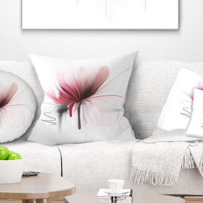 Abstract Flower - Floral Printed Pillow