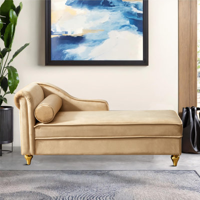 Kelei Velvet Chaise Lounge by House of Hampton