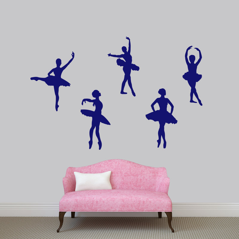 Ensemble d'adhésif décoratif ballerines, Bleu marine, Oui