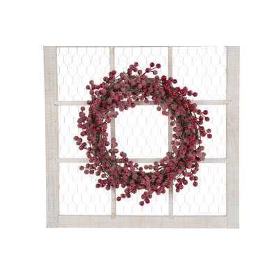 Faux Berry Wood 24'' Wreath