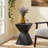 Modern Art Deco Hourglass Side Table - Weather-Resistant Indoor Outdoor End Table For Patio Office Bedroom-612081185