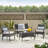 Kd Chat Furniture - 4 Pc Pe & Iron Grey Waterproof Fabric Outdoor 43.29 In. X 27.43 31.13 In Piece Seating And 44 27.5 31.5