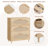 3 Drawer Rattan Dresser for Bedroom, Rattan Modern Dresser Wood Chest of Drawers, Wooden Storage Cabinets for Bedrooms