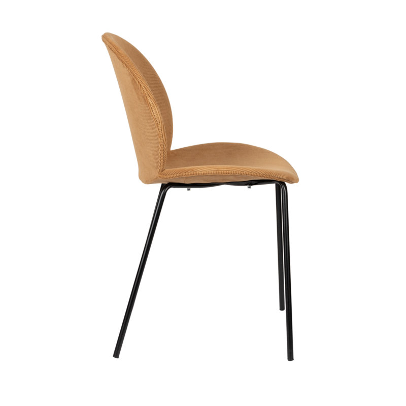 Bonnet Upholstered Dining Chair, Yellow