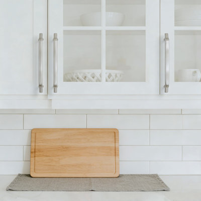 Paquet de 10 poignées d'armoire et poignées de tiroir en nickel satiné brossé, trou central de 7,5 pouces, quincaillerie d'armoire de cuisine robuste en alliage pour la rénovation de bricolage