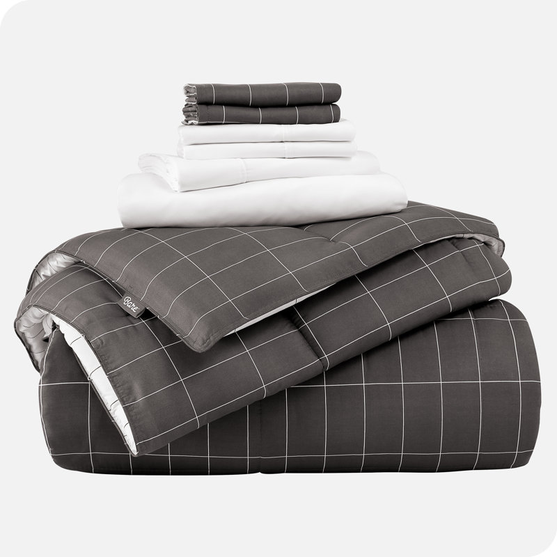 Lit grille dans un sac, Édredon très grand et 2 très grandes taies déc
