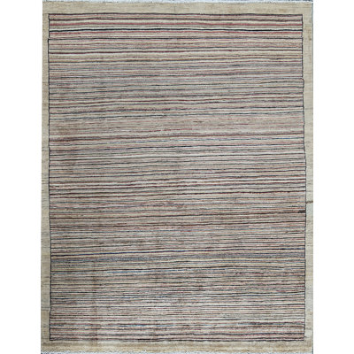 Hand-Knotted High-Quality Ivory Area Rug