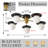 5-Light Black Gold Semi Flush Mount