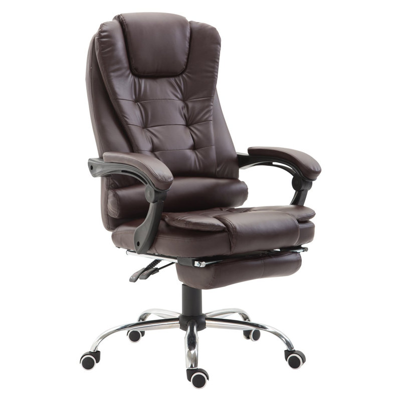 Brayden Studio Hiawassee Executive Chair with Headrest, Brown