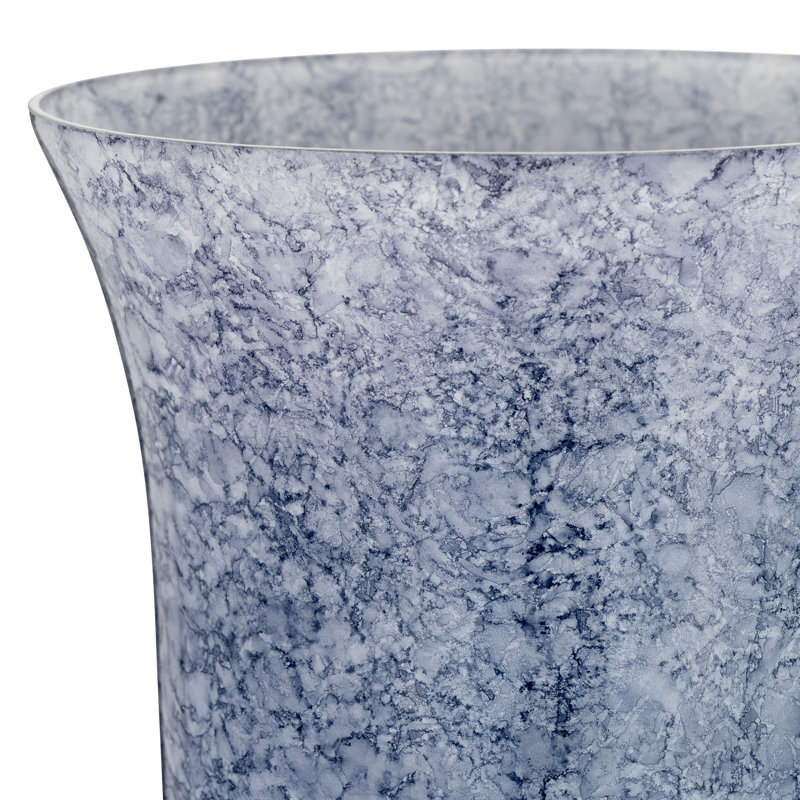 Vase en verre givré texturé pour la décoration intérieure de la table, H 16 po x l 6 po x P 6 po
