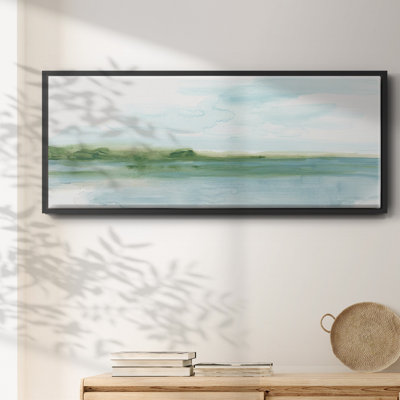 Green Ribbon Coast II- Framed Canvas
